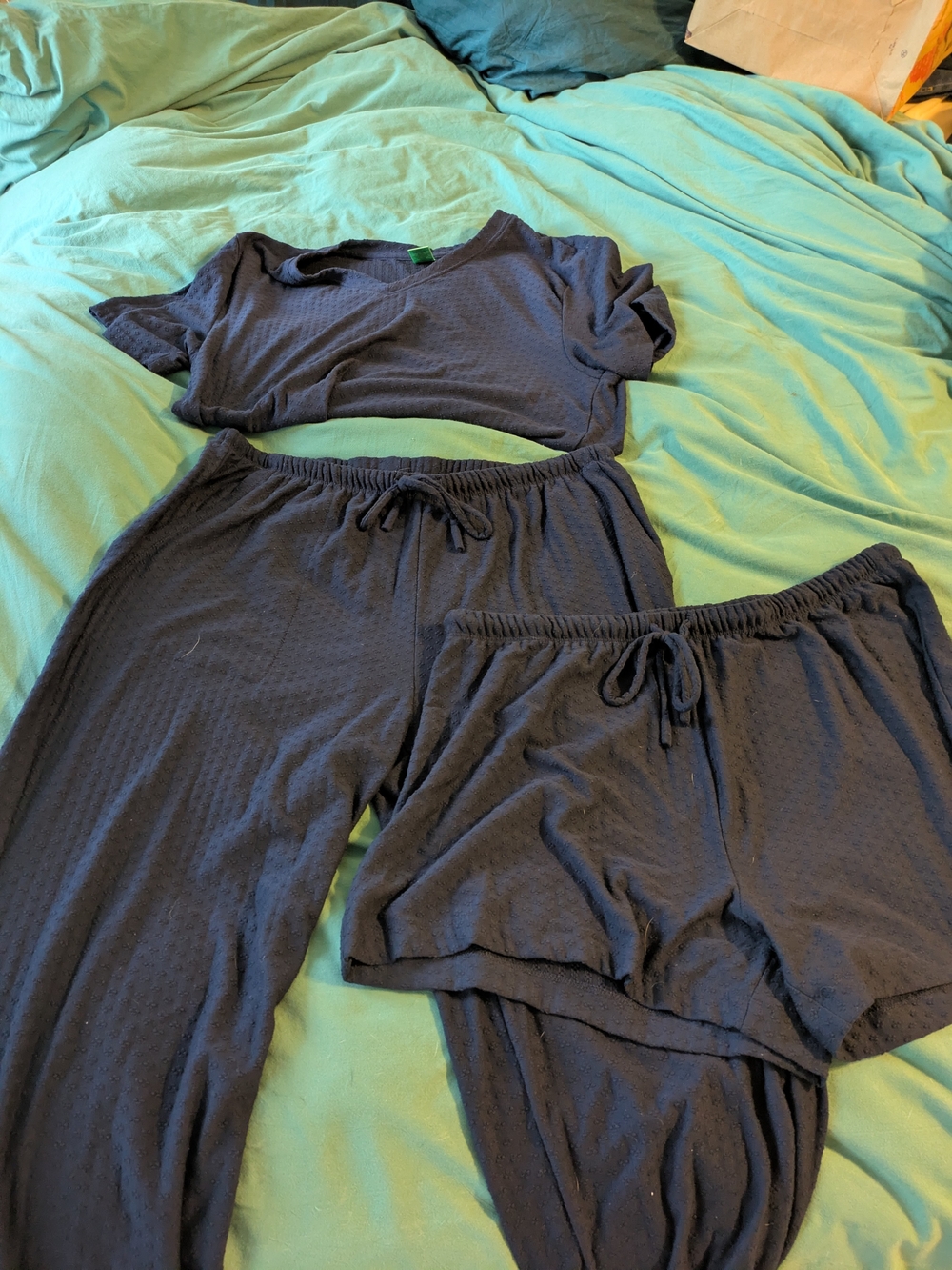 NoHoneydew Intimates Navy Blue Three-Piece Sleep Set Size L